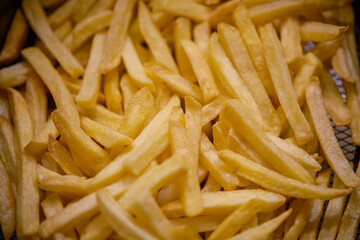 Top view of French Fries with Airfryer