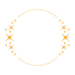 round frame with star ornament