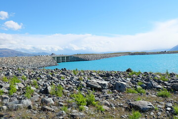 Fototapeta na wymiar landscape with a lake and beautiful sky