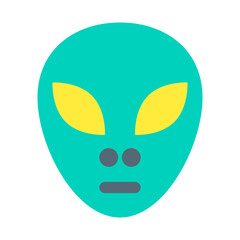 宇宙、宇宙人、エイリアンを表すカラースタイルのアイコン