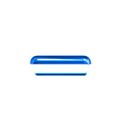 White 3d symbol with thin blue horizontal straps