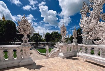 Wat Rong Khun raised porch and landscape Architecture