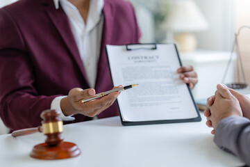 Treaty of the law. Sign a contract business. Legal execution department makes an appointment with...