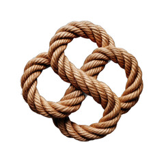 Obraz premium Nautical sailors knot with loop isolated on transparent background