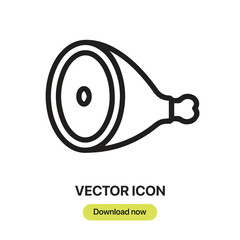 Leg icon vector. Linear-style sign for mobile concept and web design. Leg symbol illustration. Pixel vector graphics - Vector.	