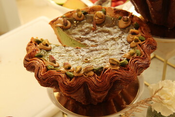 French cake in the restaurant 