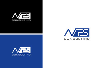 modern letter NPS logo design vector