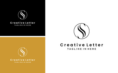 modern initial SS logo design technology service solution  concept vector