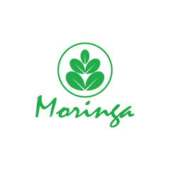 Moringa logo vector template symbol nature