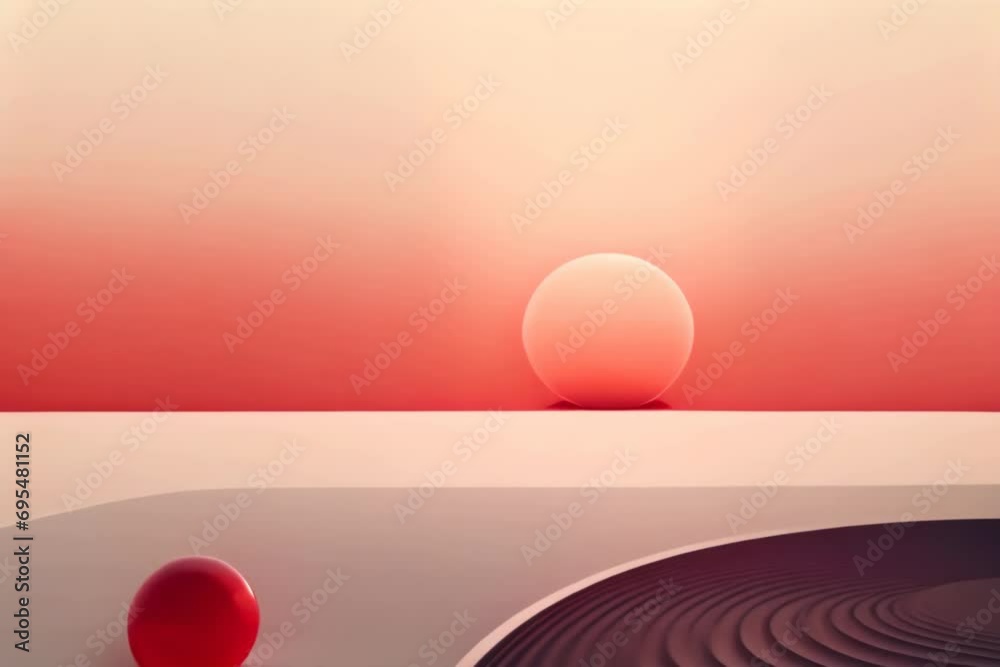 Poster A minimalist composition with subtle gradients, invoking a sense of calm and contemplation within abstract thoughts