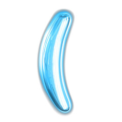 Blue inflatable symbol with glow