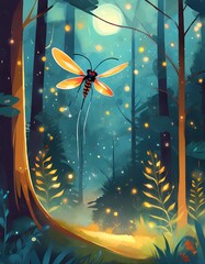 night in the forest