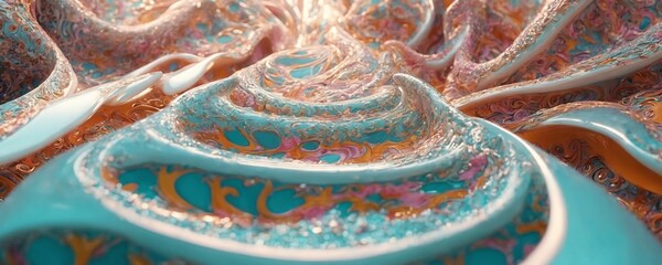 a close up of a tea cup with a pattern