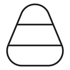 Candy corn line icon.