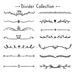 Creative set of hand drawn ornament dividers
