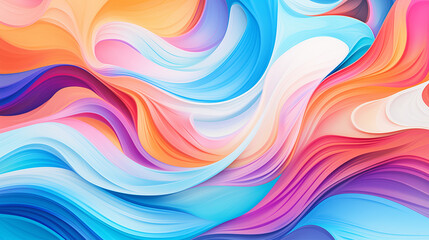 Fototapeta premium wallpaper, a colorful abstract design with swirling patterns, blending multiple colors to create a sense of movement and flow.