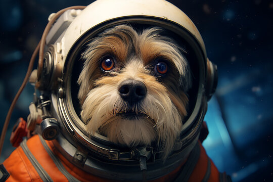 Created with generative ai tools astronaut portrait exploring deep space discover new planet