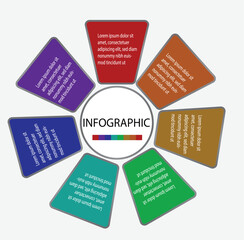 7 step or 7 options infographics