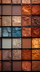 A close up of a palette of different colors.