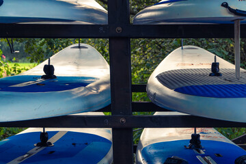 Surfboard storage.
