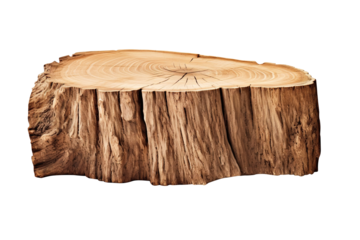 cut tree trunk isolated on transparent background Remove png, Clipping Path, pen tool