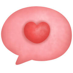 Valentine's Day Speech Heart Bubble
