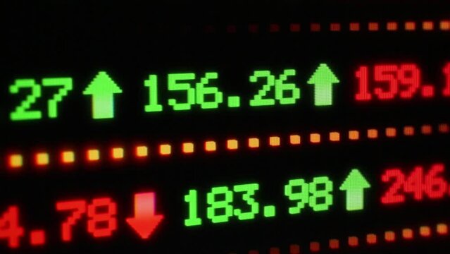 Trading figures on the stock exchange, economics, price movement
