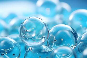 Light-hearted Floating Bubbles on White background