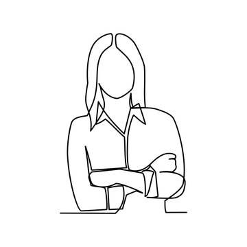 Business voman vector illustration