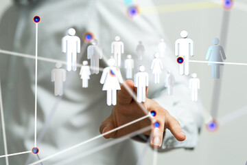 Global network. Blockchain. 3D illustration. Neural networks and artificial intelligence. Abstract