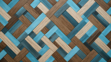 Textured of Blue and White Woven Tweed Background Showcases a Harmonious Blend of Classic Style.