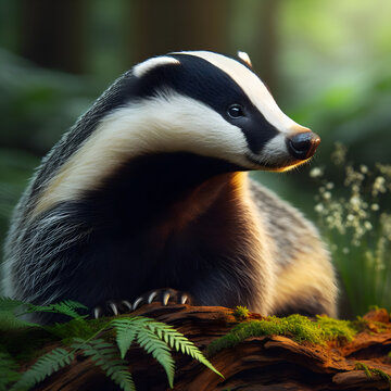 Badger, Tej&oacute;n, Dachs, Texugo, Барсук, Blaireau, isolated background