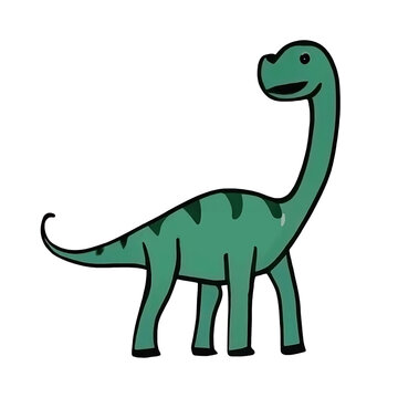 tyrannosaurus dinosaur vector illustration, Cute cartoon green t-rex dinosaur