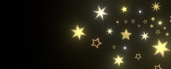 Fototapeta na wymiar XMAS Stars - stars. Confetti celebration, Falling golden abstract decoration for party, birthday celebrate,