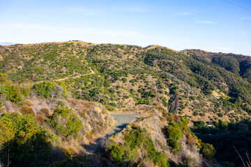 Fototapeta na wymiar Garden Land Connector trail in Mandeville Canyon of the Santa Monica Mountains