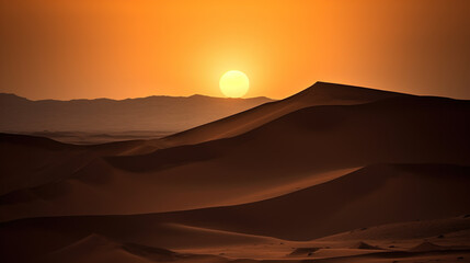 Fototapeta na wymiar Sunrise or sunset on Mars