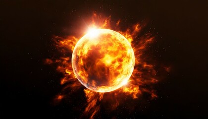 burning ball vfx element for compositing background - Powered by Adobe