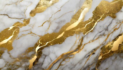 ai generated white gold marble background