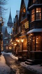 Old town of Bruges in winter, Belgium, Europe.
