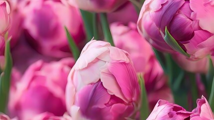 Obraz premium Ramo de Romance: Flores en Primavera. Tulipanes y Rosas: Belleza de Primavera. Flores en Plenitud: Romance y Color