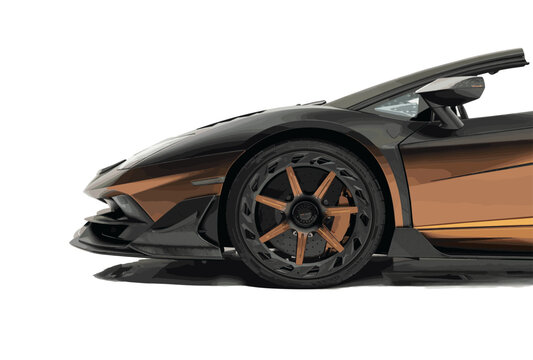 recommend clip art: Sport car Lamborghini Aventador icon. Editorial racing sport car Lamborghini Aventador SVJ Roadster. Isolated sport car Lamborghini Aventador. Wheel close-up view on auto icon. Vector icon