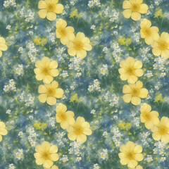 daisies on a blue background