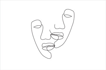 Vector line art drawing or  floral art , illustration