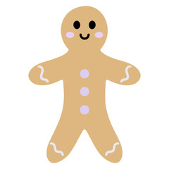 Gingerbread Man Isolated On White