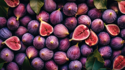 Sweet ripe fig purple exotic food fruit fresh raw juicy healthy ingredient - obrazy, fototapety, plakaty