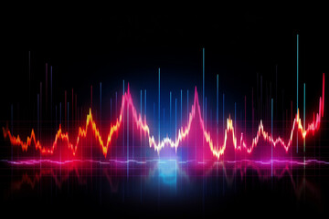 Heartbeat Monitor Graph: A digital representation of a heartbeat monitor graph with the peaks forming a heart shape, symbolizing the rhythm of life and love. Heart,