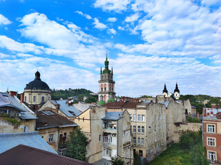 Fototapeta na wymiar views of the Ukrainian city of Lvov