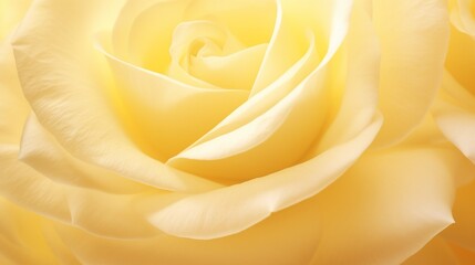 Banner for website with closeup view of yellow layers of flower petals. Soft pastel beautiful wedding background with copy space.