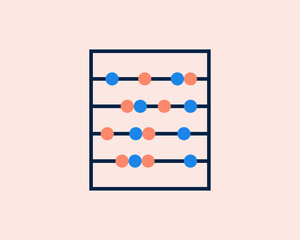abacus . Vector illustration in flat style design.