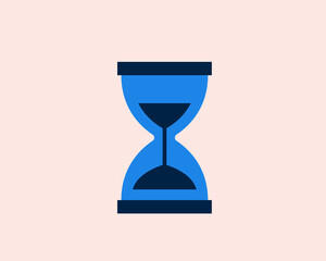 sand clock . Vector illustration in flat style design.